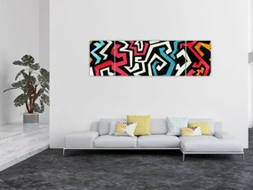 Obraz abstrakcji graficznej (170x50 cm)
