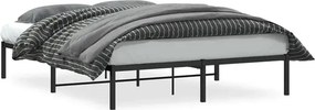 Czarne metalowe łóżko industrialne 160x200 cm P0-G03