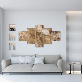Obraz - Brązowa abstrakcja (125x70 cm)