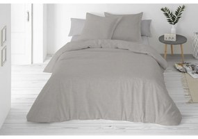 Pościel z mieszanki bawełny i lnu szary, 160 x 200 cm, 2 szt. 70 x 80 cm