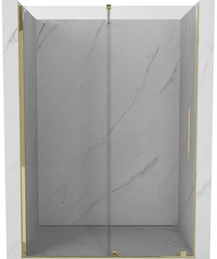 Mexen Velar drzwi prysznicowe rozsuwane 150 cm, transparent, złote - 871-150-000-01-50