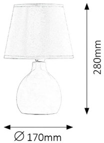 Rabalux 4476 lampa stołowa Ingrid, brązowy