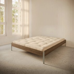 Brązowe łóżko dwuosobowe z litego drewna sosnowego ze stelażem 160x200 cm Core – Karup Design