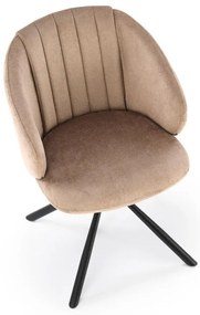Krzesło tapicerowane K533 cappuccino/czarne obracane HALMAR