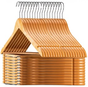 Wieszaki drewniane na ubrania do szafy WOODY zestaw 30 szt