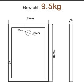 Aquamarin Brodzik prostokątny 101 x 70 cm