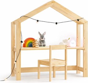 Drewniane biurko dziecięce domek G9-M45
