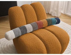 Musztardowy fotel z materiału bouclé Janissaire – Bobochic Paris