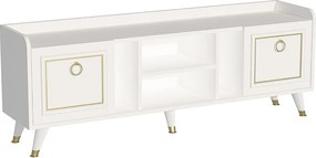 Szafka RTV - Rubinowo-biała Złota