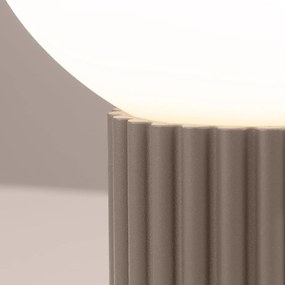 Szarobrązowa lampa stołowa ze szklanym kloszem (wysokość 19 cm) Orbital – Nice Lamps