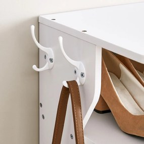 Vasagle Półka na buty CINDY, 6 poziomów, 30x26,4x110,4 cm, biała