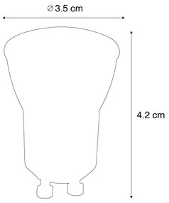 Zestaw 5 ściemnialnych żarówek LED GU10 35mm 4W 200lm 2700K