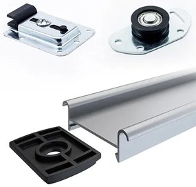 Szafa przesuwna dąb sonoma + antracyt 150 cm - Ebia 4X