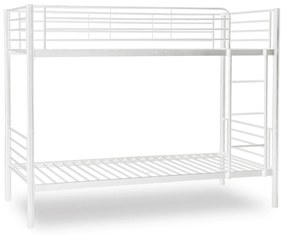 Łóżko Piętrowe Dla Dzieci 90x200 cm RODEZ Metalowe Białe
