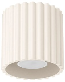 Plafon AURA 1 beżowy GU10 ryflowany SOLLUX  LIGHTING