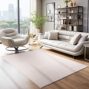Dywan pluszowy Sky beżowy antypoślizgowy do prania 60 cm x 110 cm