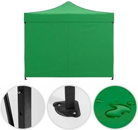 Pawilon ogrodowy eventowy FGA9, 3x3 m, automatyczny ze ściankami - namiot zamykany, zielony