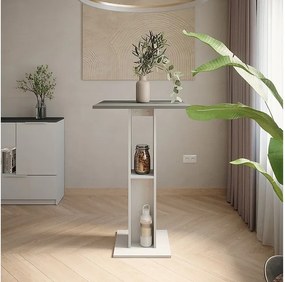 Stół barowy biały/antracyt 65x65x106 repose