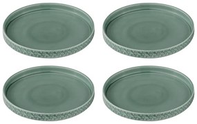 Turkusowe porcelanowe talerze zestaw 4 szt. deserowe ø 20 cm Heath Jade – Ladelle