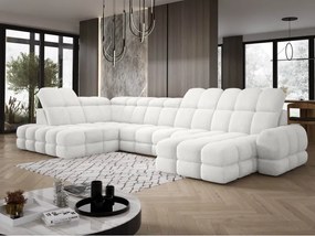 Narożnik TOLLO XL z elektryczną regulacją siedziska Lewostronny w tkaninie promocyjnej BUBBLE 01 WERSAL