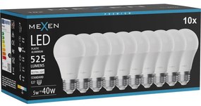 Mexen Nova 10x żarówka LED E27, A60, 5W, Neutralna - 4000K, 525 lm - L100-E27-0540-01x10