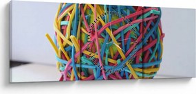 Obraz gumek (z zegarem) (90x30 cm)