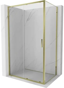 Mexen Exo kabina prysznicowa rozsuwana 135 x 75 cm, transparent, złota - 8151-135-075-50-00