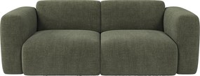 Kanapa 3-osobowa z zielonej melanżowej tkaniny POGNI od Maison Céphy