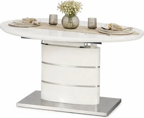 Stół rozkładany biały połysk S9-H19