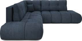 Masseno Narożnik DUCA z funkcją spania i pojemnikiem na pościel Narozniki L, Rozkładana sofa - Granatowy, FLOW 22