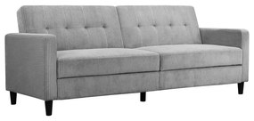 Jasnoszara sztruksowa rozkładana sofa 82 cm Hartford – Støraa