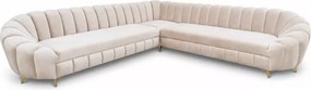 Narożnik z przeszyciami Verno 310 × 310 cm - nowoczesny duży narożnik w kształcie L do salonu