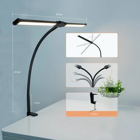 Lampa LED na biurko BRILIA, zacisk