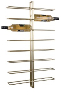 Wiszący metalowy regał na wino w kolorze złota liczba butelek 16 Dual – PT LIVING
