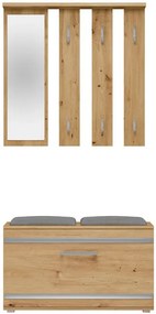 Garderoba z wieszakiem i szafką na buty dąb artisan S4-Z13