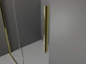 Mexen Velar ścianka prysznicowa rozsuwana Walk-in 130 x 200 cm, szron 8 mm, złota - 871-130-000-33-50