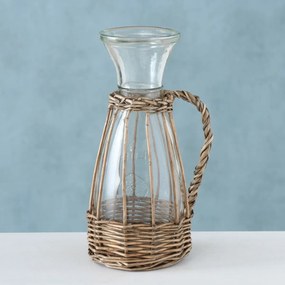 Szklana karafka Venuto, z wiklinowym uchwytem, 500 ml