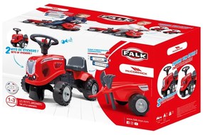 Falk traktorek baby mac cormick czerwony z przyczepką + akc. od 1 roku