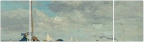 Obraz - Eugène Boudin, Beach  at Trouville, reprodukcje (170x50 cm)