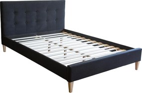 Tapicerowane łóżko 140x200 cm czarne 1734
