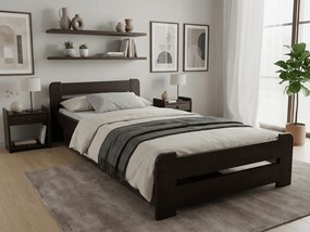 Łóżko Laura 90 x 200 cm, orzech Stelaż: Bez stelaża, Materac: Materac Deluxe 10 cm