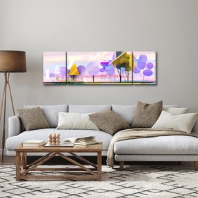 Obraz - Abstrakcja, krajobraz (170x50 cm)