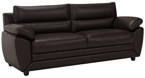 Kanapa 3-osobowa MANOA z ekoskóry - Brązowy