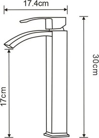 Mexen Libra bateria umywalkowa wysoka, czarna - 745110-70