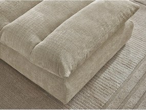 Beżowy podnóżek z tkaniny szenilowej Neil – Bobochic Paris