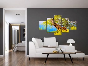 Obraz żyrafy w Afryce (125x70 cm)