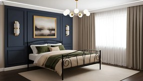 Łóżko metalowe Wanda ze stelażem