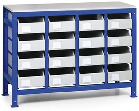 Regał z metalowymi szufladami, 16 szuflad