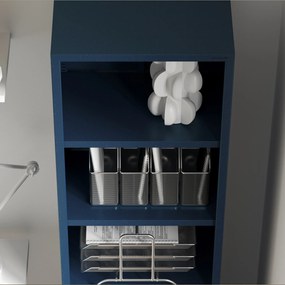 Regał na książki MARIO, 500 x 1800 x 350 mm, Modern: granatowy