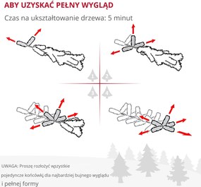 HOMCOM Choinka 90 cm, ze światełkami LED, gałęzie w śniegu, szyszki, ognioodporna, podstawa z betonu | Aosom PL